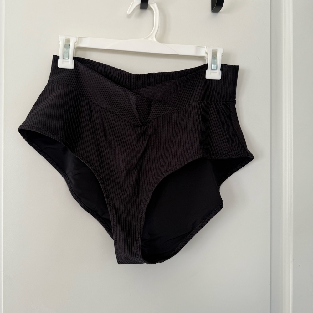 Black High-Waisted Bikini Bottoms Aerie